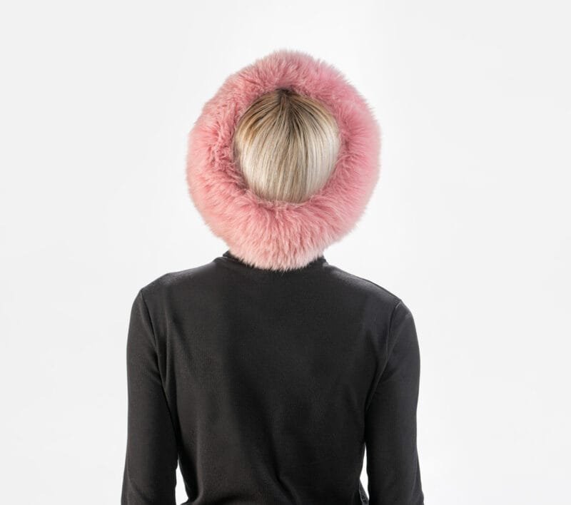 Luxury Pink Fox Fur Hat - Image 5
