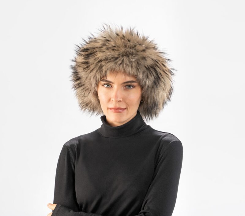 raccoon fur headband