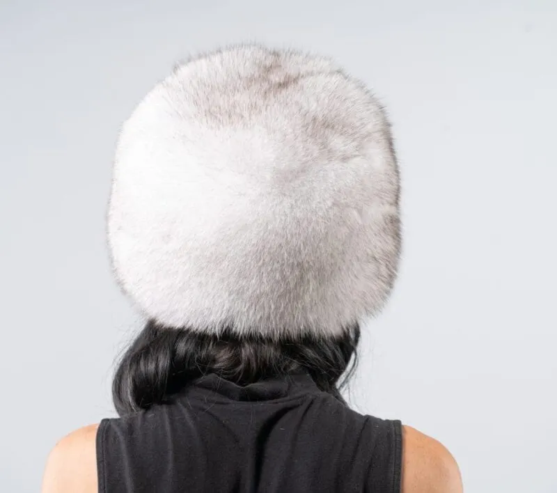 White Fox Fur Hat - Image 3