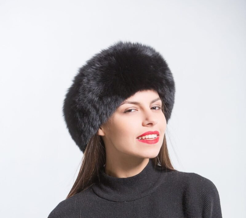 Black Fox Fur Headband